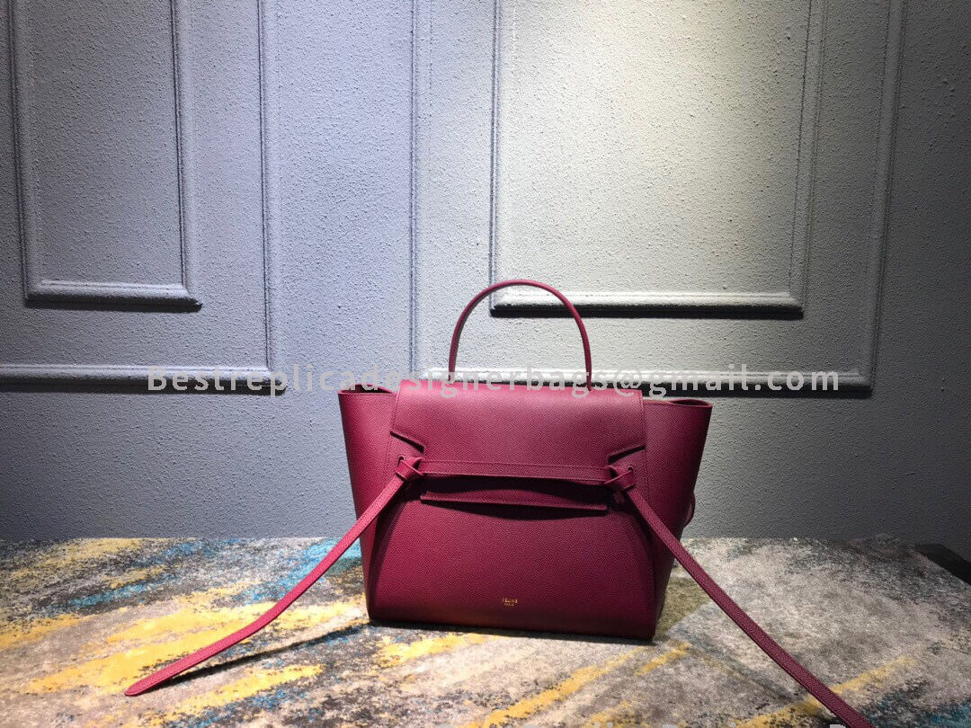 Celine Mini Belt Bag In Farasi Red Epsom Calfskin